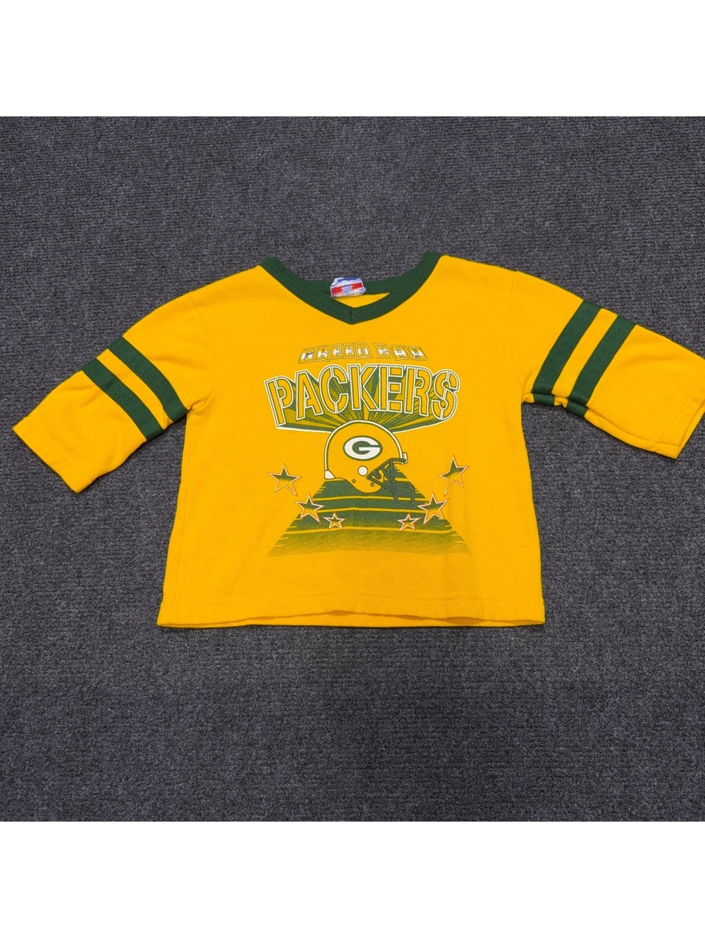 NFL Green Bay Packers Kids 6 Yellow Green Football Shirt